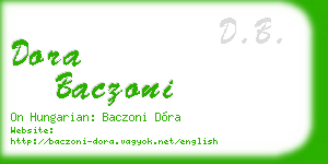 dora baczoni business card